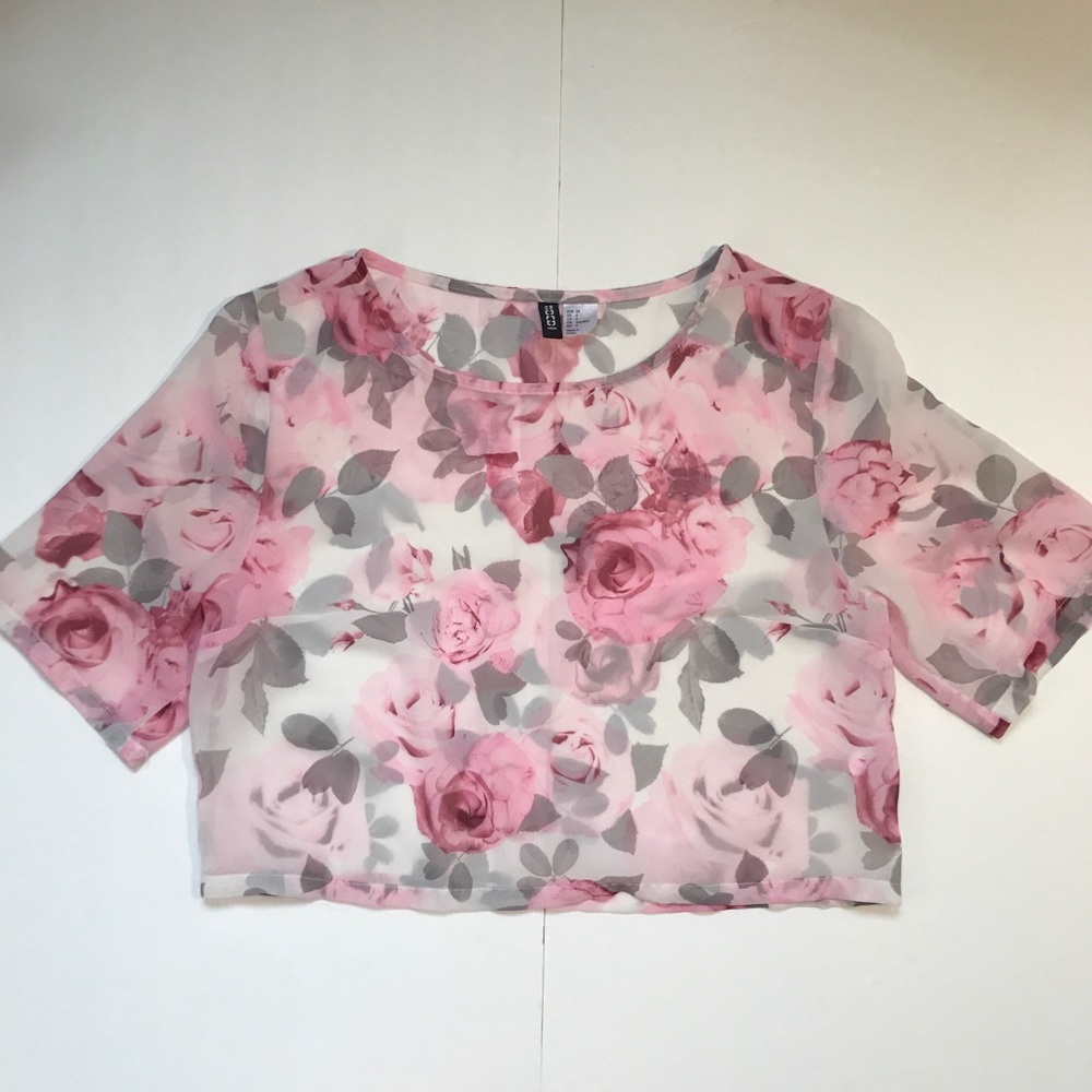 Floral Sheer Crop Top